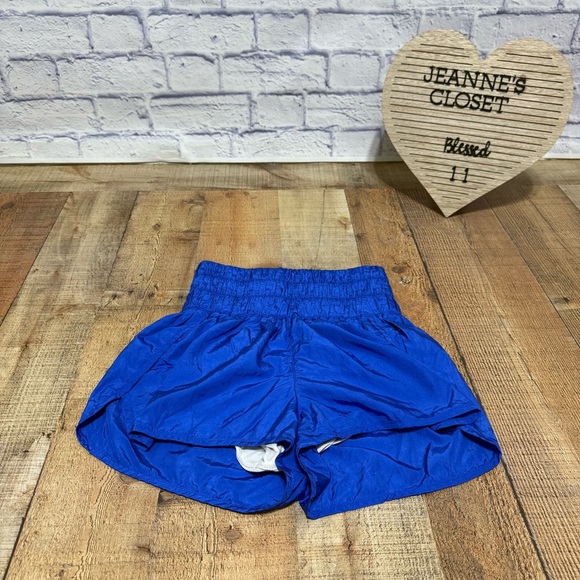 Free People Movement The Way Home Blue Athletic Shorts Built in Panty Women's M - Picture 10 of 14